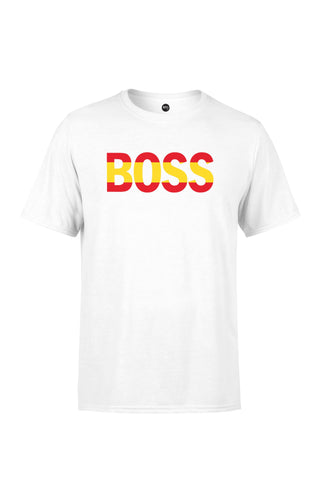 BOSS - Text Logo - España (White)
