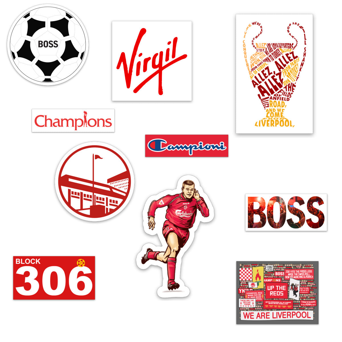 UTR Sticker Pack #3 – Up The Reds